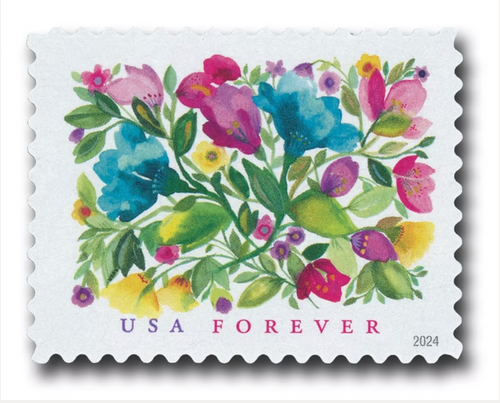 Celebration Flowers  Forever Stamps – 40 Stamps Total (2 Booklets) – Discount Postage